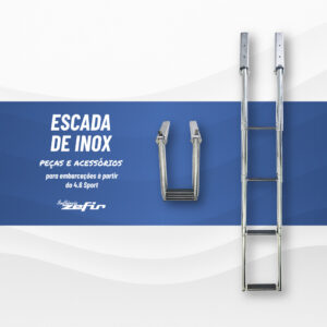 Escada de Inox para embarcações a partir 4.6 Sport